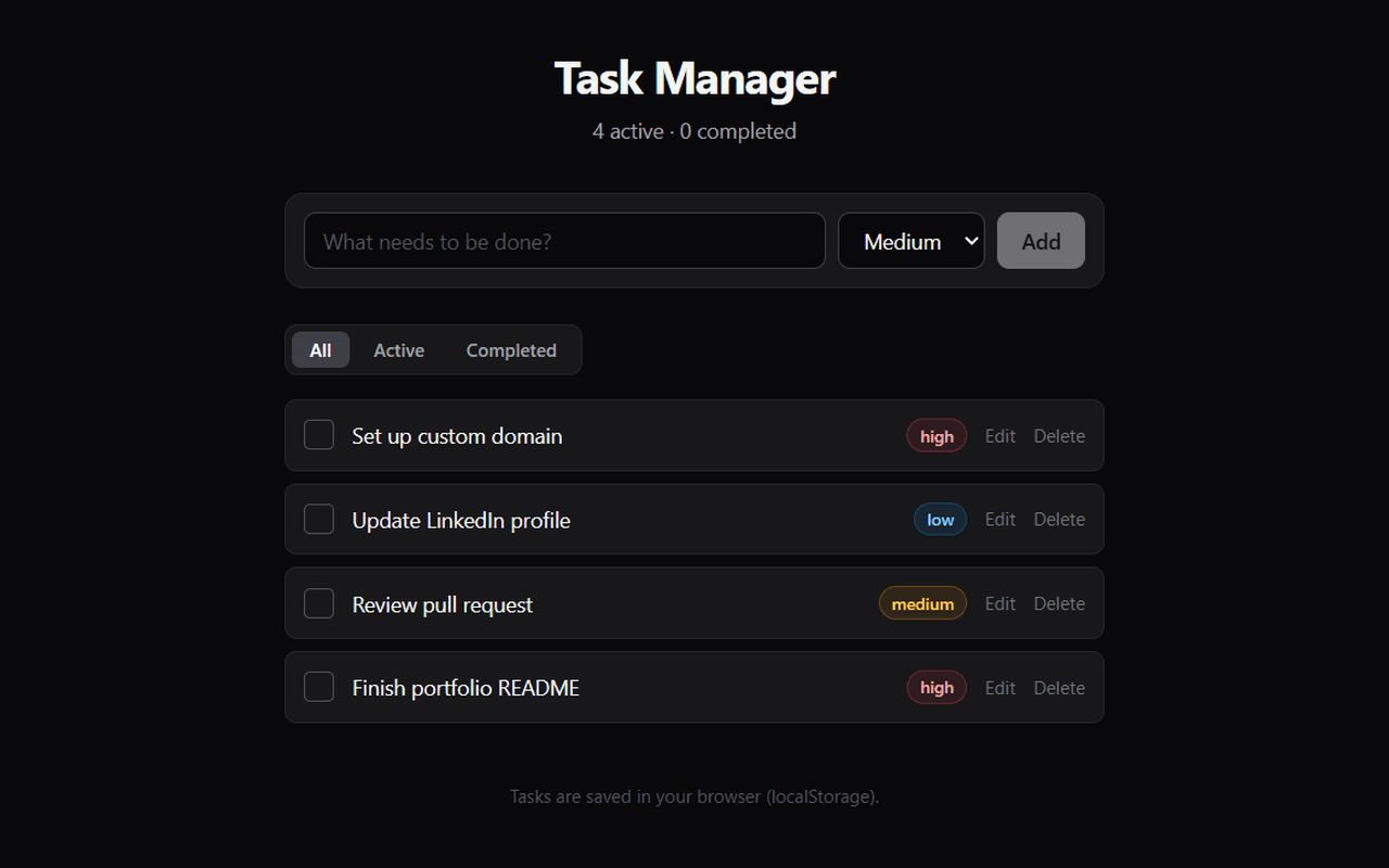 Task Manager screenshot